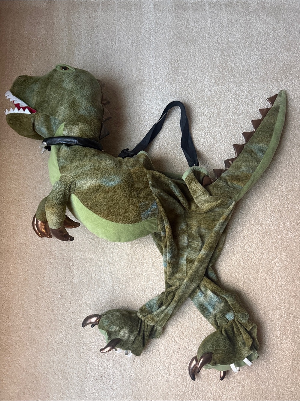 Kids 3-7 years Green Dinosaur Costume with Tail